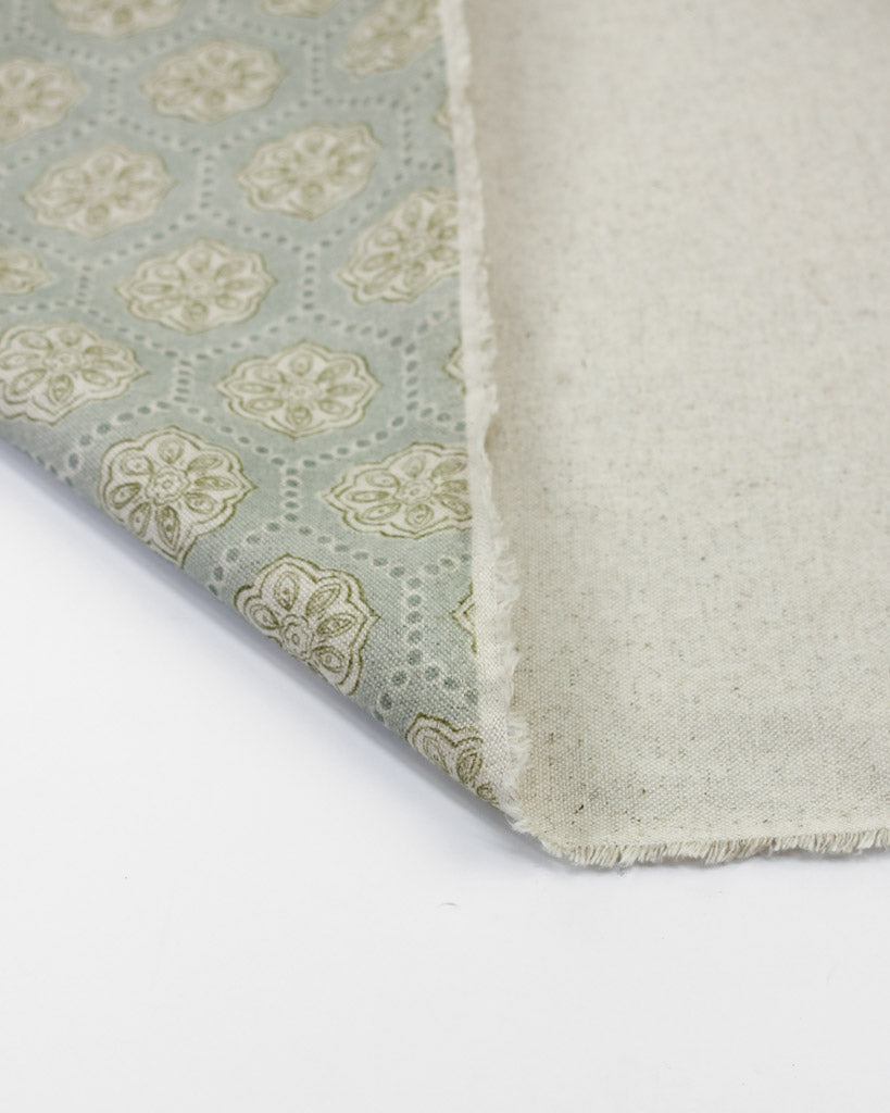 Extra Wide Curtain and Interiors Fabric -  Norland - Duck Egg and Sage