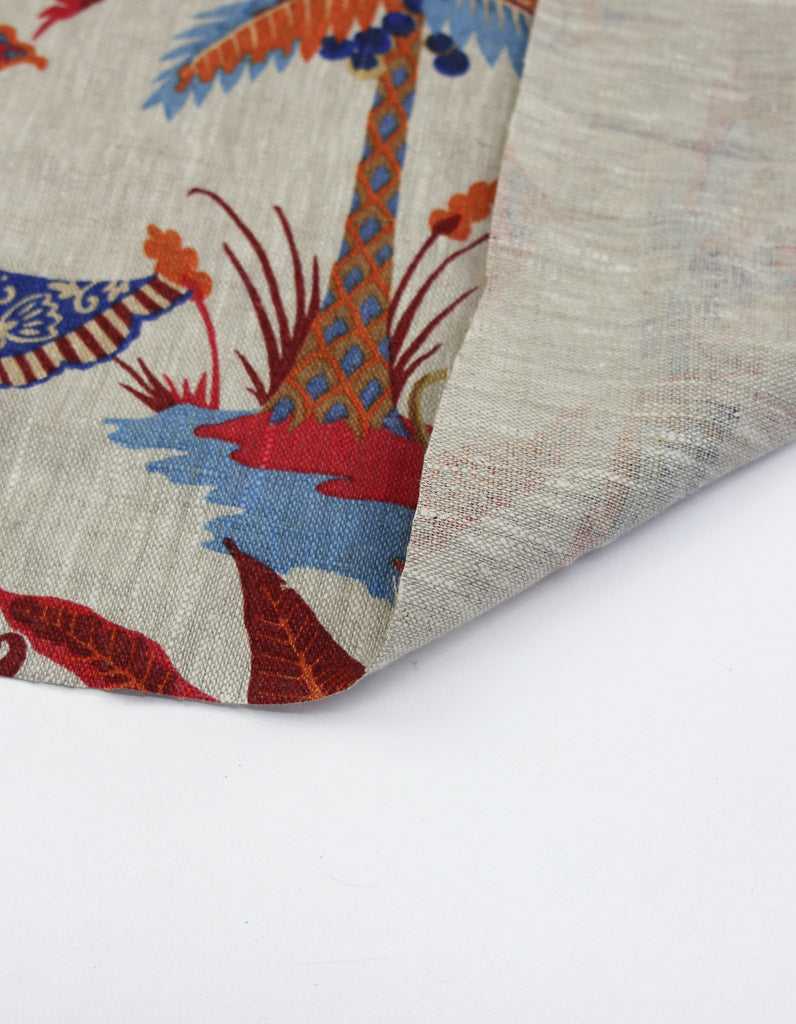 Curtain and Interiors Fabric - Exotic Monkey - Rouge