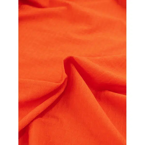 Daisy Cotton Jacquard Fabric - Firefruit – view 3 – Truro Fabrics