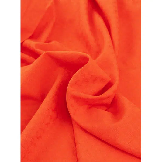 Daisy Cotton Jacquard Fabric - Firefruit – Truro Fabrics
