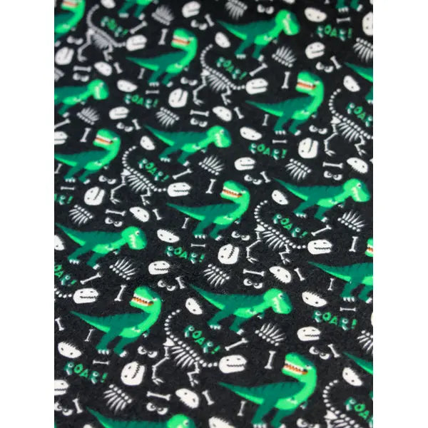 Brushed Cotton Winceyette Fabric – Fossil Frenzy – view 2 – Truro Fabrics