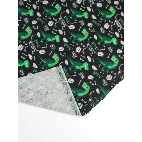 Brushed Cotton Winceyette Fabric – Fossil Frenzy – view 3 – Truro Fabrics
