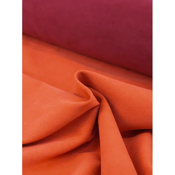 Double Cotton Velvet Fabric – Pomegranate & Persimmon – view 2 – Truro Fabrics