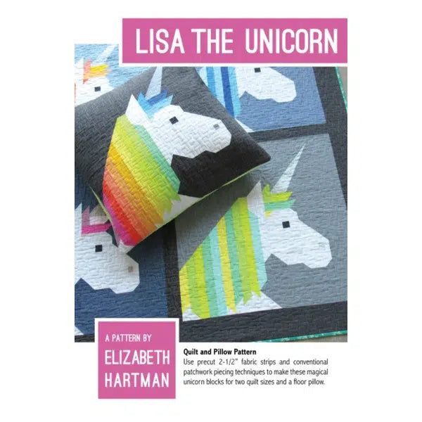 Elizabeth Hartman - Patchwork Quilt Paper Pattern - Lisa the Unicorn – view 2 – Truro Fabrics