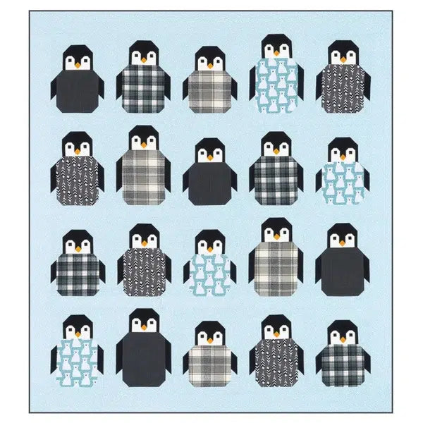 Elizabeth Hartman - Patchwork Quilt Paper Pattern - Penguin Party – Truro Fabrics