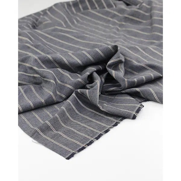 Ella Viscose Chambray Fabric - Copper Stripe – Truro Fabrics