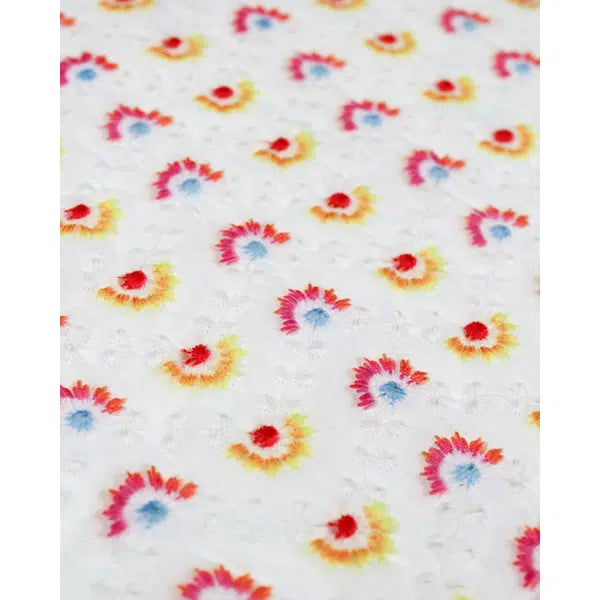 Embroidered Cotton Fabric - Sunbeams – view 2 – Truro Fabrics