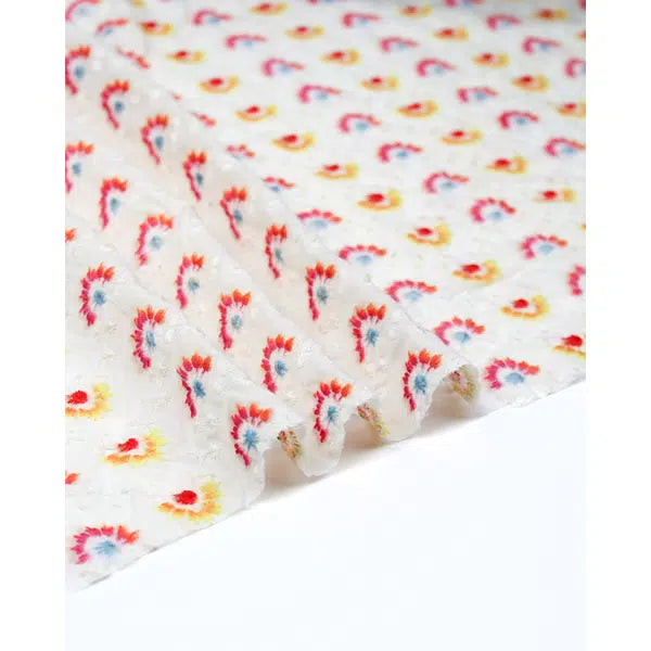Embroidered Cotton Fabric - Sunbeams – view 4 – Truro Fabrics