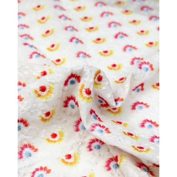 Embroidered Cotton Fabric - Sunbeams – view 5 – Truro Fabrics