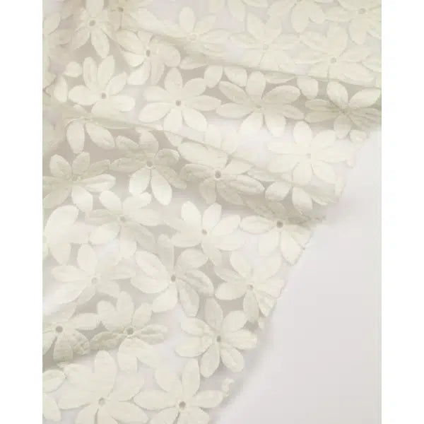 Embroidered Organza Fabric - Marguerite – view 2 – Truro Fabrics