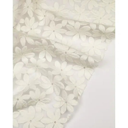 Embroidered Organza Fabric - Marguerite – view 2 – Truro Fabrics