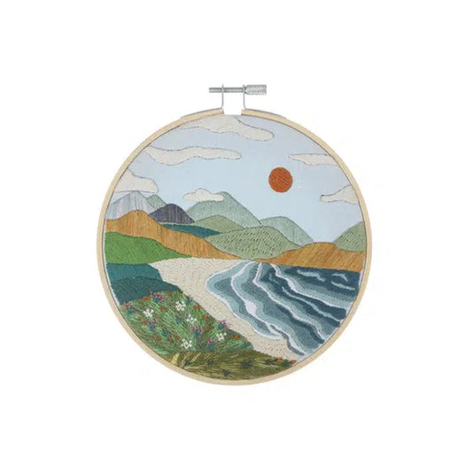 Embroidery Hoop Kit - Coastal Scene – Truro Fabrics
