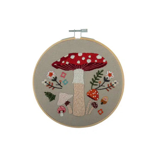 Embroidery Hoop Kit - Woodland Toadstool – Truro Fabrics
