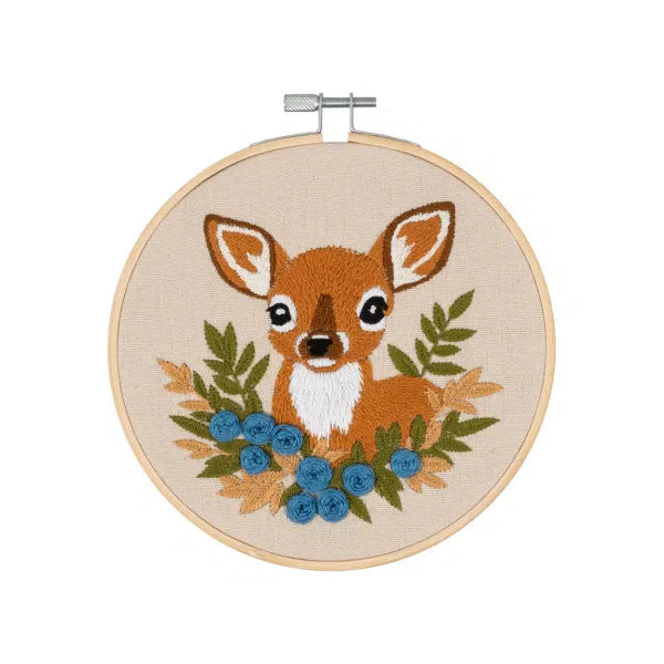 Embroidery Kit With Hoop - Deer – view 3 – Truro Fabrics