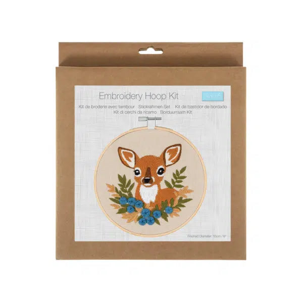 Embroidery Kit With Hoop - Deer – Truro Fabrics