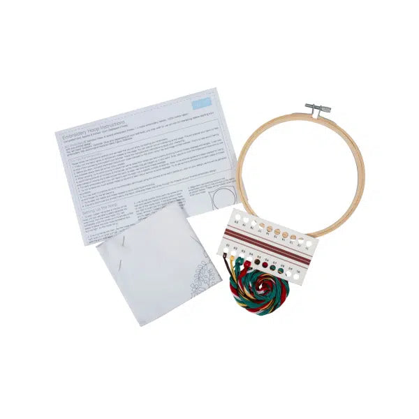 Embroidery Kit With Hoop - Holly Berry Bauble – view 3 – Truro Fabrics