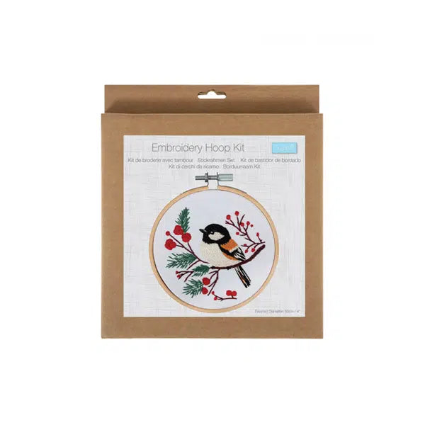 Embroidery Kit with Hoop – Winter Bird – view 2 – Truro Fabrics