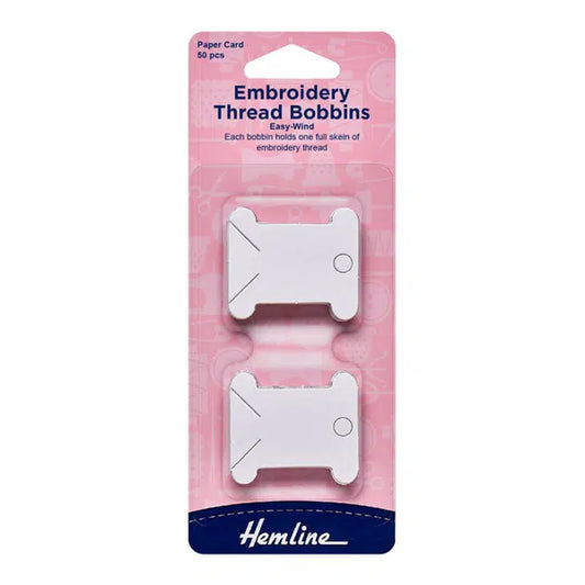 Embroidery Thread Bobbins – Paper (Pack of 50) – Truro Fabrics
