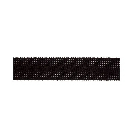 Cotton Acrylic Webbing – 30mm – Black – Truro Fabrics