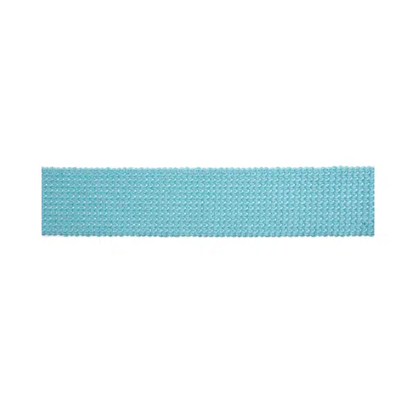Cotton Acrylic Webbing – 30mm – Light Aqua – Truro Fabrics