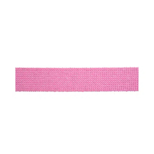 Cotton Acrylic Webbing – 30mm – Pastel Pink – Truro Fabrics