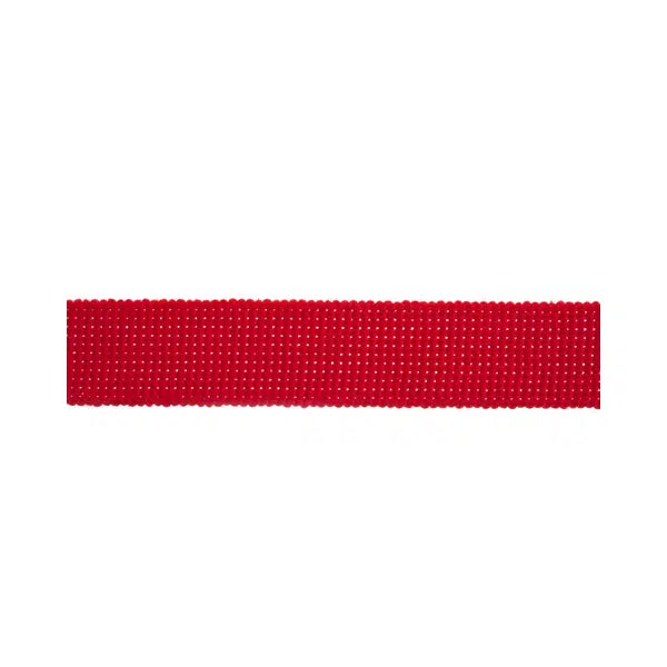 Cotton Acrylic Webbing – 30mm – Red – Truro Fabrics