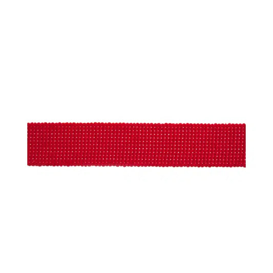 Cotton Acrylic Webbing – 30mm – Red – Truro Fabrics