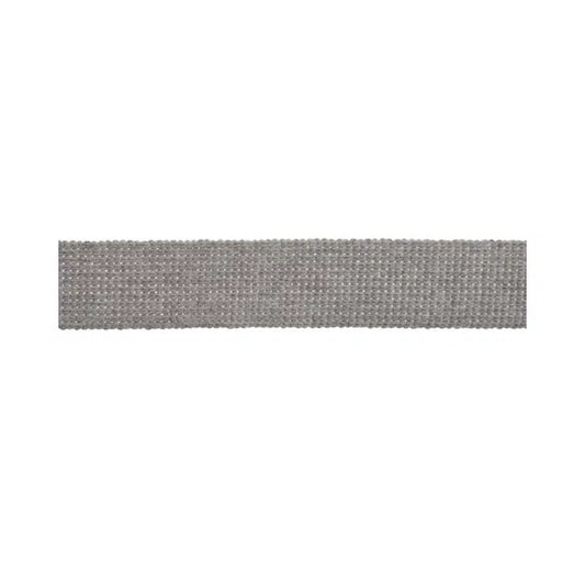 Cotton Acrylic Webbing – 30mm – Silver – Truro Fabrics