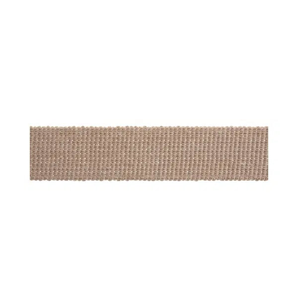 Cotton Acrylic Webbing – 30mm – Stone – Truro Fabrics