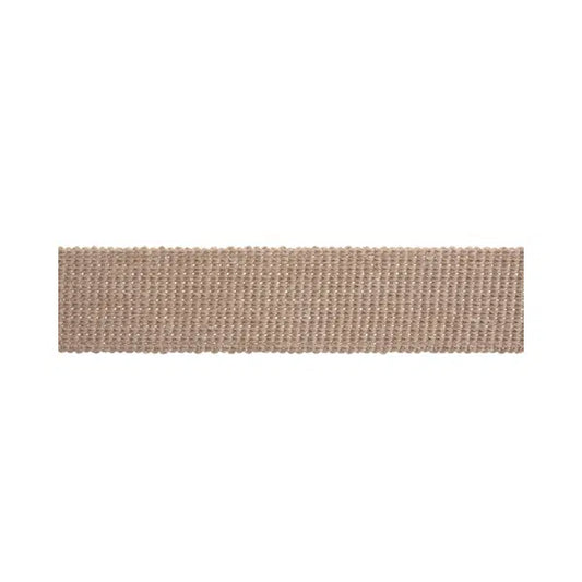 Cotton Acrylic Webbing – 30mm – Stone – Truro Fabrics