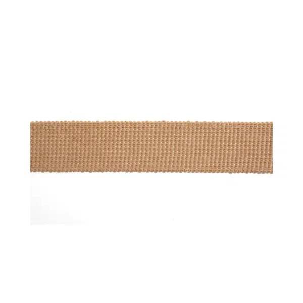 Cotton Acrylic Webbing – 30mm – Tan – Truro Fabrics