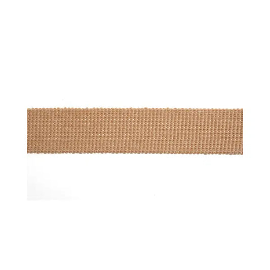 Cotton Acrylic Webbing – 30mm – Tan – Truro Fabrics