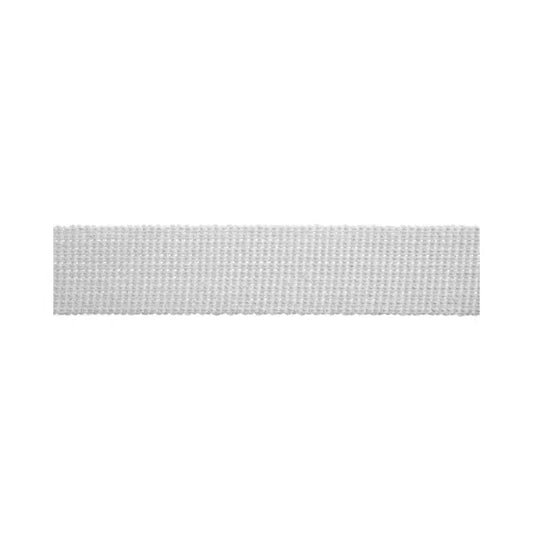 Cotton Acrylic Webbing – 30mm – White – Truro Fabrics