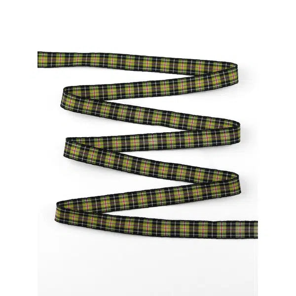 Fabric Ribbon - Cornish National Tartan (15mm) – view 2 – Truro Fabrics