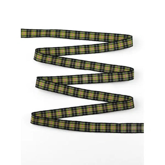 Fabric Ribbon - Cornish National Tartan (15mm) – view 2 – Truro Fabrics