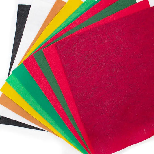 Christmas Felt Square Pack - 10 Assorted – Truro Fabrics