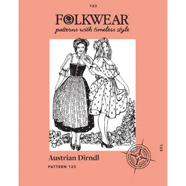Folkwear - Paper Sewing Pattern - 123 Austrian Dirndl – view 2 – Truro Fabrics