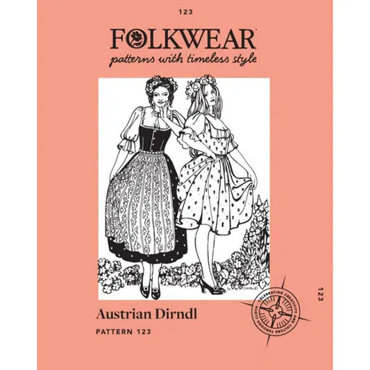Folkwear - Paper Sewing Pattern - 123 Austrian Dirndl – view 2 – Truro Fabrics