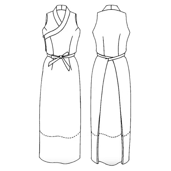 Folkwear - Paper Sewing Pattern - 131 Tibetan Chupa – view 5 – Truro Fabrics