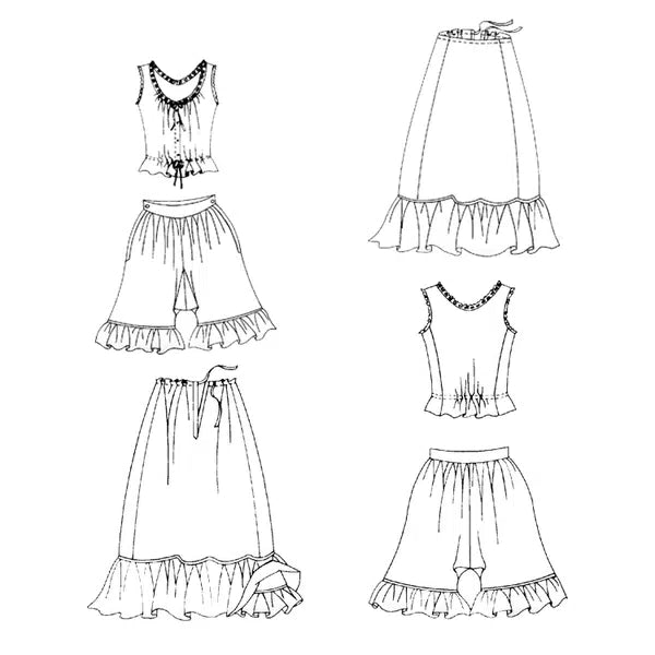 Folkwear - Paper Sewing Pattern - 203 Edwardian Underthings – view 6 – Truro Fabrics