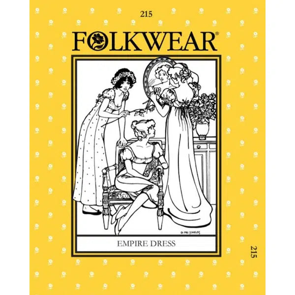 Folkwear - Paper Sewing Pattern - 215 Empire Dress – view 2 – Truro Fabrics