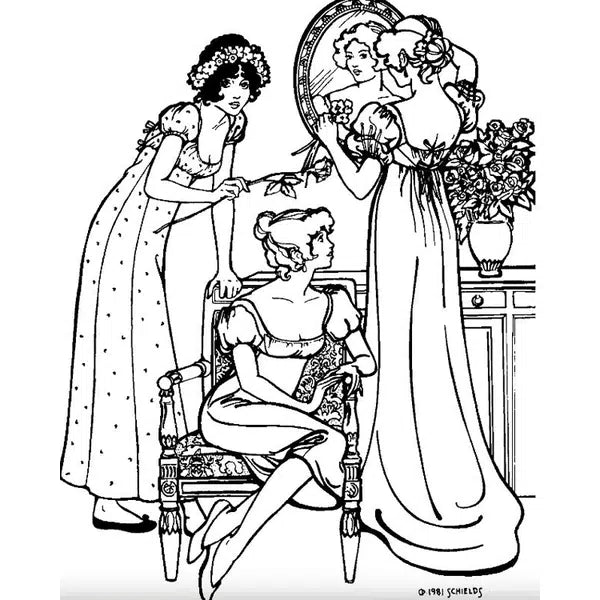 Folkwear - Paper Sewing Pattern - 215 Empire Dress – view 6 – Truro Fabrics