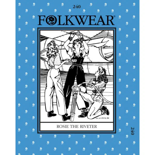 Folkwear - Paper Sewing Pattern - 240 Rosie the Riveter – view 2 – Truro Fabrics