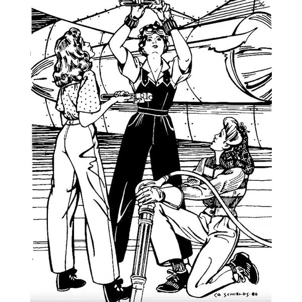 Folkwear - Paper Sewing Pattern - 240 Rosie the Riveter – view 6 – Truro Fabrics
