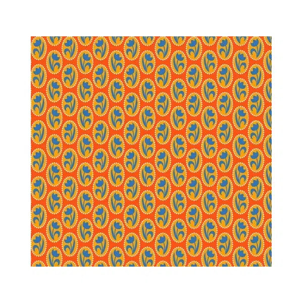 Free Spirit Patchwork Cotton - Flower Dance - Cameo Orange – Truro Fabrics
