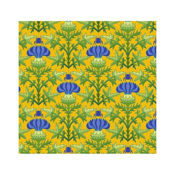 Free Spirit Patchwork Cotton - Flower Dance - Thistle Yellow – Truro Fabrics