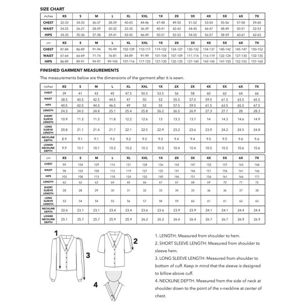 Friday Pattern Co - Paper Sewing Pattern - Patina Blouse – view 10 – Truro Fabrics