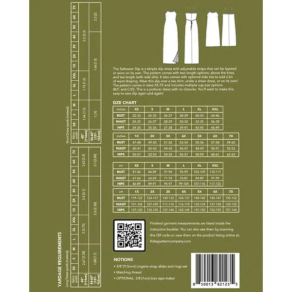Friday Pattern Co - Paper Sewing Pattern - Saltwater Slip Dress – view 4 – Truro Fabrics