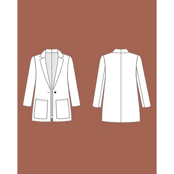 Friday Pattern Co - Paper Sewing Pattern - The Heather Blazer – view 7 – Truro Fabrics