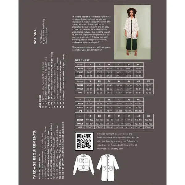 Friday Pattern Co - Paper Sewing Pattern - The Ilford Jacket – view 2 – Truro Fabrics